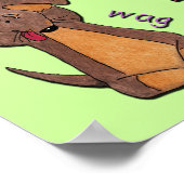 犬をテーマにしたコラージュ ポスター (角)