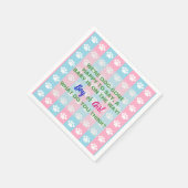 犬をテーマにしたジェンダーの表示パーティー スタンダードカクテルナプキン (角)