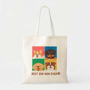 犬をテーマにしたトートバ鮮やかッグ4 – グリッドピークブープアップ トートバッグ