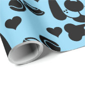 犬をテーマにしたプレゼント ラッピングペーパー (ロールコーナー)