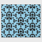 犬をテーマにしたプレゼント ラッピングペーパー (フラット)