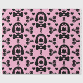 犬をテーマにしたプレゼント ラッピングペーパー (フラット)