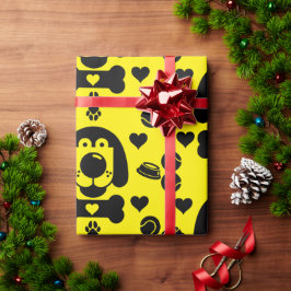 犬をテーマにしたプレゼント ラッピングペーパー