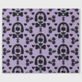 犬をテーマにしたプレゼント ラッピングペーパー (フラット)