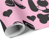 犬をテーマにしたプレゼント ラッピングペーパー (ロールコーナー)