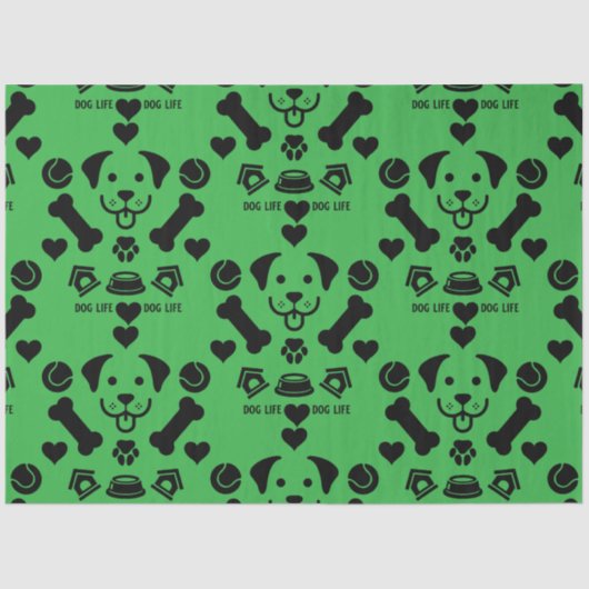 犬をテーマにしたプレゼント 薄葉紙 (正面)