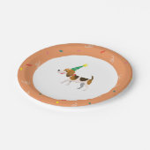 犬をテーマにした誕生日パーティープレート ペーパープレート (アングル)