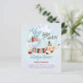 犬をテーマにした赤ちゃんシャワーDachshand冬のクリスマス (スタンド正面)