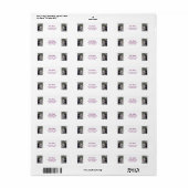 犬を使った写真のパーソナライズモダン差出人住所 ラベル (フルシート)