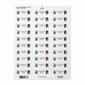 犬を使って2枚の写真をパーソナライズモダン差出人住所 ラベル (フルシート)