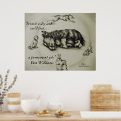 犬を傷つける – 犬の眠りポスター ポスター (キッチン)