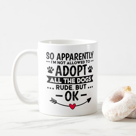 犬を全部飼えるとでも?冗談好きな人へ コーヒーマグカップ (ドーナツ)
