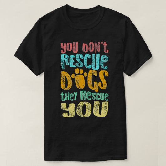 犬を助けろ動物を助けろ Tシャツ (デザイン正面)