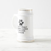 犬を単独で飲まないことは家の発言です ビールジョッキ (正面左)