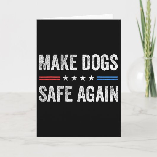 犬を安全にしよう 2024年大統領選挙 面白い カード (正面)