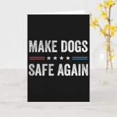 犬を安全にしよう 2024年大統領選挙 面白い カード (黄色い花)