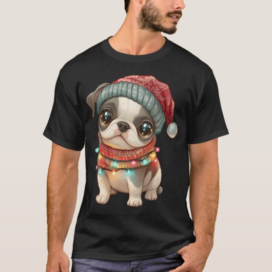 犬を巻きつけた点滅するワイヤー Tシャツ (正面)