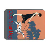 犬を巻き込み、文字を追加 マグネット (横)