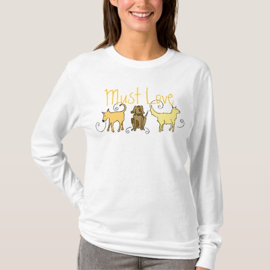 犬を愛さなければなりません Tシャツ (正面)