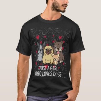 犬を愛しているだけの女の子 Tシャツ