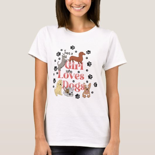 犬を愛しているだけの女の子 Tシャツ (正面)