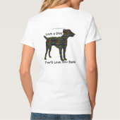 犬を愛して下さい Tシャツ (裏面)