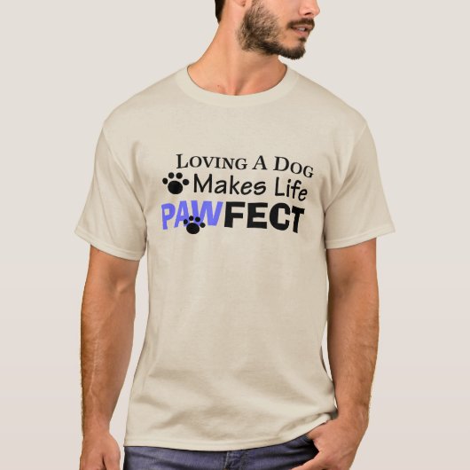 犬を愛して人生を築くPAWFECTメンズティー Tシャツ (正面)