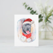 犬を愛する人のための杖のコルソのクリスマスプレゼント シーズンポストカード (スタンド正面)
