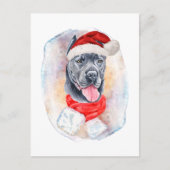 犬を愛する人のための杖のコルソのクリスマスプレゼント シーズンポストカード (正面)