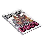 犬を愛する女おもしろいの子G ノートブック (右側)