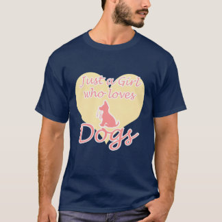犬を愛する女の子に愛される愛犬のワイシャツ Tシャツ