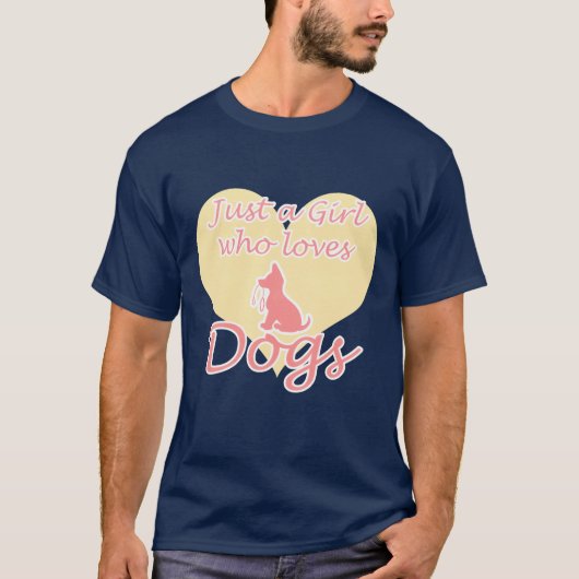 犬を愛する女の子に愛される愛犬のワイシャツ Tシャツ (正面)