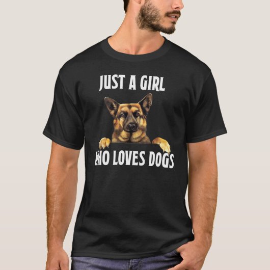 犬を愛する女の子ドギー・ママ Tシャツ (正面)