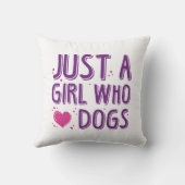 犬を愛する女の子 クッション (裏面)