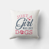 犬を愛する女の子 クッション (裏面)