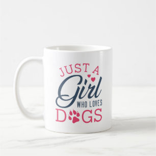 犬を愛する女の子 コーヒーマグカップ