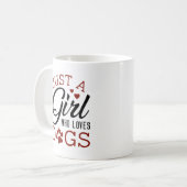 犬を愛する女の子 コーヒーマグカップ (正面左)