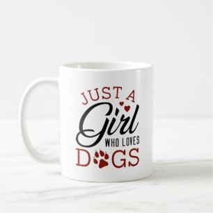 犬を愛する女の子 コーヒーマグカップ