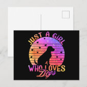 犬を愛する女の子 シーズンポストカード (正面/裏面)