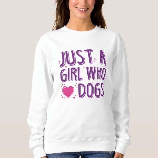 犬を愛する女の子 スウェットシャツ (正面)