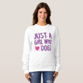 犬を愛する女の子 スウェットシャツ (正面フル)