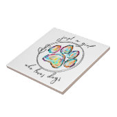 犬を愛する女の子 タイル (側面)