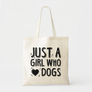 犬を愛する女の子 トートバッグ