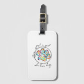 犬を愛する女の子 ラゲッジタグ (正面縦)