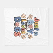 犬を愛する少年 | ソフト&コージーフリースブラ フリースブランケット (正面(横))