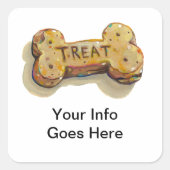 犬を愛する楽しいアートシッターのトレーナーペットのための治療 スクエアシール (正面)