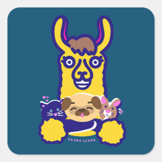 犬を愛する獣医の動物 スクエアシール