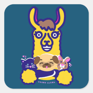 犬を愛する獣医の動物 スクエアシール