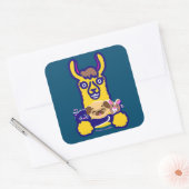 犬を愛する獣医の動物 スクエアシール (封筒)