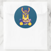 犬を愛する獣医の動物 ラウンドシール (バッグ)